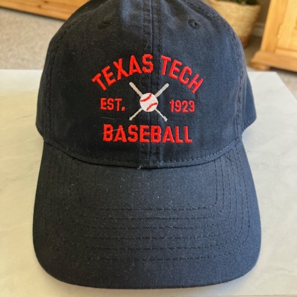 Texas Tech University black adjustable baseball hat never worn